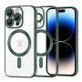 Калъф за iPhone 14 Pro - Luxury Crystal MagSafe - Deep Green