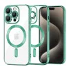 Калъф за iPhone 15 Pro Max - Luxury Crystal MagSafe - Light Green