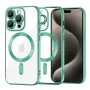 Калъф за iPhone 15 Pro Max - Luxury Crystal MagSafe - Light Green