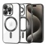 Калъф за iPhone 15 Pro Max - Luxury Crystal MagSafe - Черен