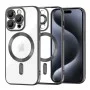 Калъф за iPhone 15 Pro - Luxury Crystal MagSafe - Черен