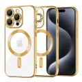 Калъф за iPhone 15 Pro - Luxury Crystal MagSafe - Златен
