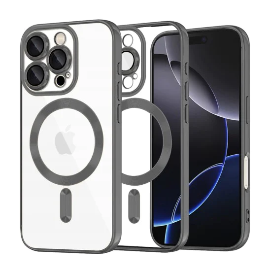 Калъф за iPhone 16 Pro Max - Luxury Crystal MagSafe - Черен