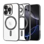 Калъф за iPhone 16 Pro Max - Luxury Crystal MagSafe - Черен
