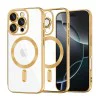 Калъф за iPhone 16 Pro - Luxury Crystal MagSafe - Златен