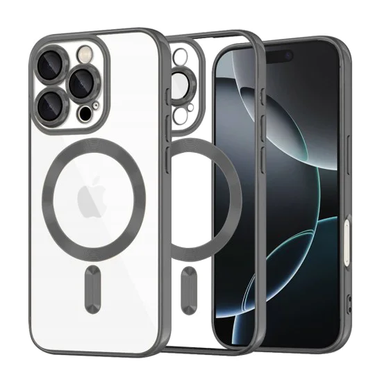 Калъф за iPhone 16 Pro - Luxury Crystal MagSafe - черен