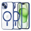 Калъф за iPhone 15 Plus - Luxury Crystal MagSafe - Deep Blue