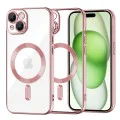 Калъф за iPhone 15 Plus - Luxury Crystal MagSafe - Розов