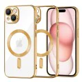 Калъф за iPhone 15 - Luxury Crystal MagSafe - Златен