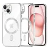 Калъф за iPhone 15 - Luxury Crystal MagSafe - Silver