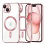 Калъф за iPhone 15 - Luxury Crystal MagSafe - Розов