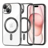 Калъф за iPhone 15 - Luxury Crystal MagSafe - черен