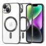 Дом за iPhone 14 - Луксозен Crystal MagSafe - Черен