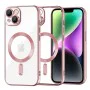 Калъф за iPhone 14 - Luxury Crystal MagSafe - Розов
