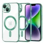 Калъф за iPhone 14 Plus - Luxury Crystal MagSafe - Light Green