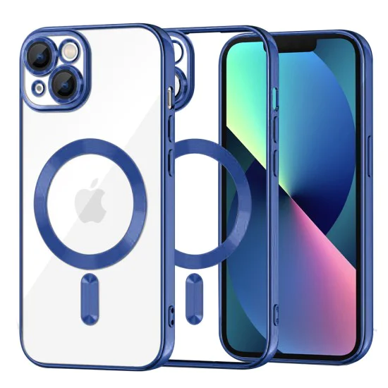 Калъф за iPhone 13 - Luxury Crystal MagSafe - Deep Blue
