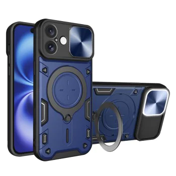 Калъф за iPhone 16 - CamGuard Pro - син