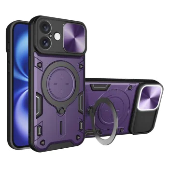 Калъф за iPhone 16 - CamGuard Pro - Лилав