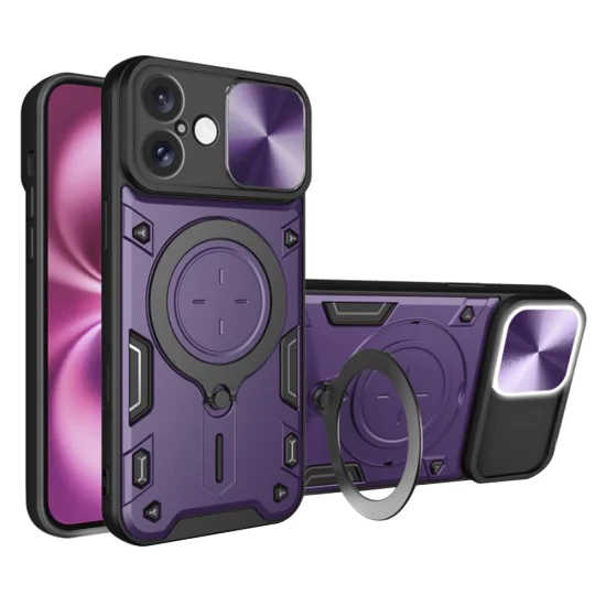 Калъф за iPhone 16 Plus - CamGuard Pro - Лилав