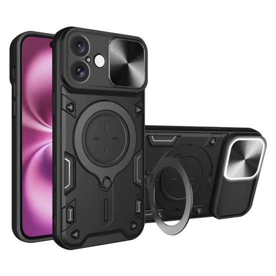 Калъф за iPhone 16 Plus - CamGuard Pro - черен