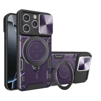 Калъф за iPhone 16 Pro - CamGuard Pro - Лилав