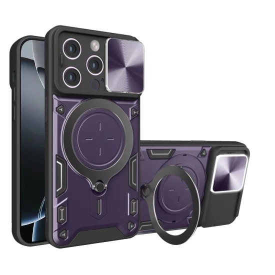 Калъф за iPhone 16 Pro - CamGuard Pro - Лилав