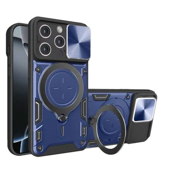 Калъф за iPhone 16 Pro - CamGuard Pro - син