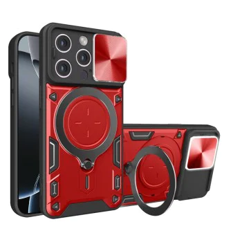 Калъф за iPhone 16 Pro - CamGuard Pro - Червен