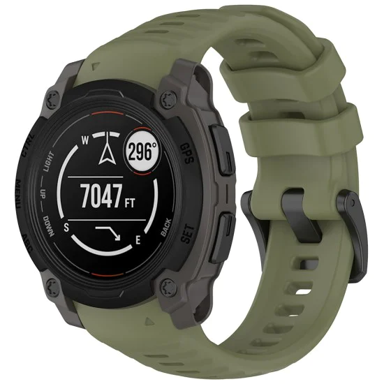 Каишка за Garmin Instinct E 40 мм - Techsuit - Каишка за часовник 22 мм (W076) - Зелен