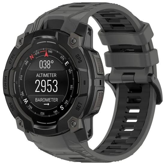Каишка за Garmin Instinct 3 50 mm/Instinct 3 50 mm Solar - Techsuit - Каишка за часовник 22 mm (W077) - Сив