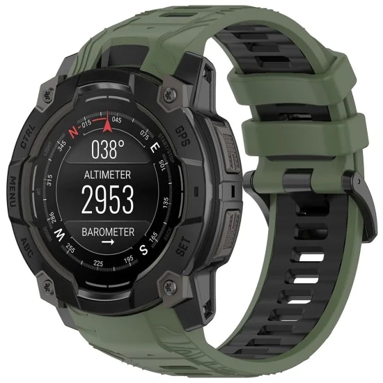 Каишка за Garmin Instinct 3 50 mm/Instinct 3 50 mm Solar - Techsuit - Каишка за часовник 22 mm (W077) - Зелен