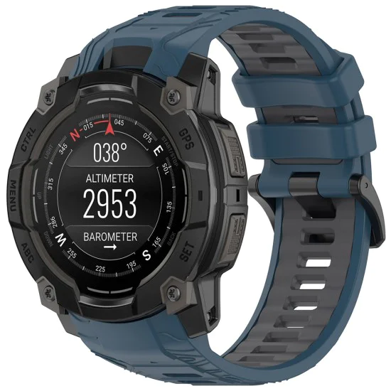 Каишка за Garmin Instinct 3 45 mm / Instinct 3 45 Solar - Techsuit - Каишка за часовник 22 mm (W077) - Navy Blue