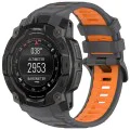 Каишка за Garmin Instinct 3 50 mm/Instinct 3 50 mm Solar - Techsuit - Каишка за часовник 22 mm (W077) - Сив/Оранжев