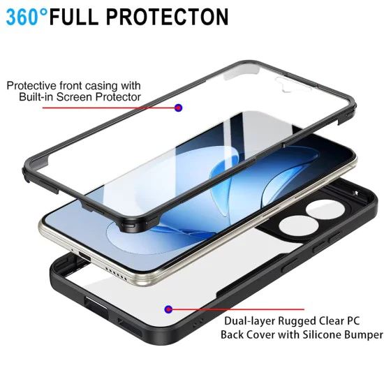 Калъф за Oppo Reno13 - ColorVerse 360 ​​Series + Screen Protector - Син
