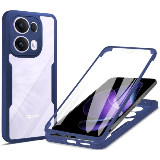 Калъф за Oppo Reno13 Pro - ColorVerse 360 ​​Series + Screen Protector - Син