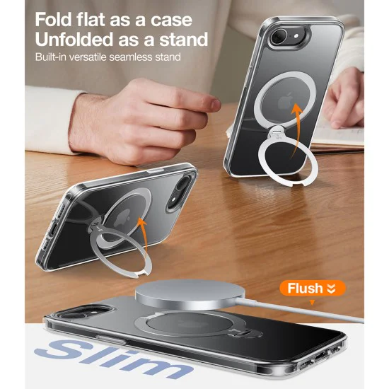 Torras - Ostand Spin Series - iPhone 16e - Clear