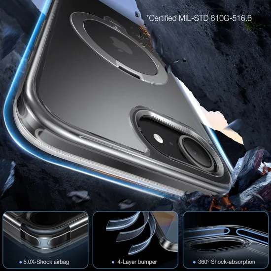 Torras - Ostand Spin Series - iPhone 16e - Clear