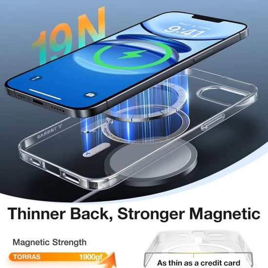 Torras - серия OriginFit-Mag - iPhone 16e - прозрачен