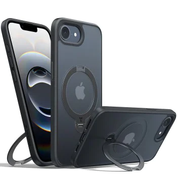 Torras - Ostand Spin Series - iPhone 16e - черен
