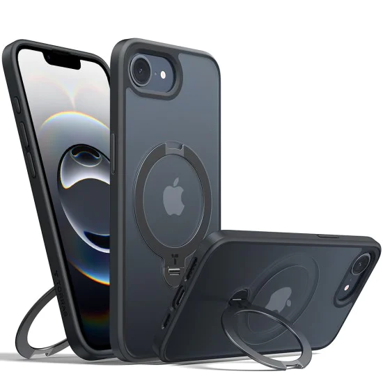 Torras - Ostand Spin Series - iPhone 16e - черен