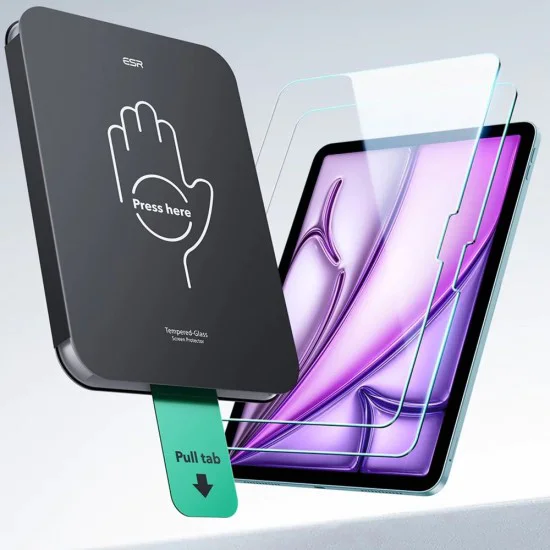 ESR - (2 опаковки) UltraFit протектор за екран от закалено стъкло - iPad Air 13 (2024) / Air 13 (2025) - прозрачен
