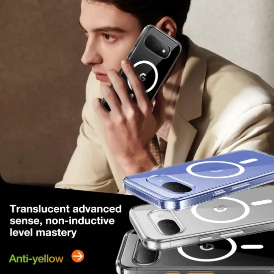 Калъф за Google Pixel 9a - Diamond MagSafe Series - Torras - Прозрачен