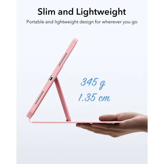ESR - Flip Hybrid (с държач за молив) - iPad 10 (2022) 10.9 / 11 (2025 - розов