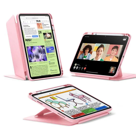 ESR - Flip Hybrid (с държач за молив) - iPad 10 (2022) 10.9 / 11 (2025 - розов