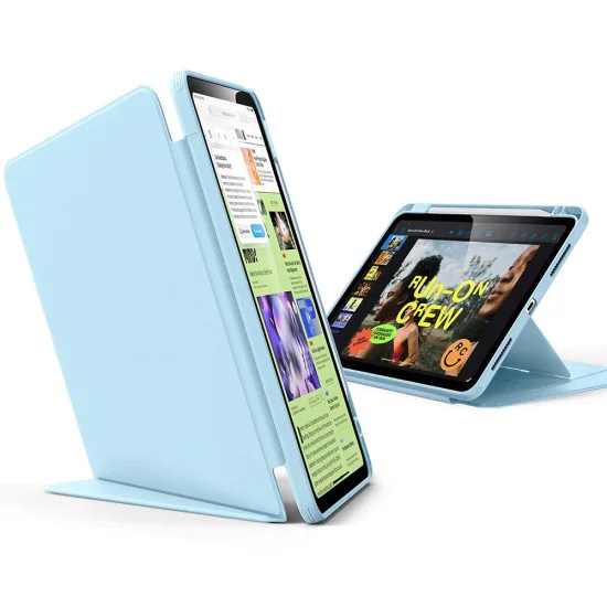ESR - Flip Hybrid (с държач за молив) - iPad Air 4 (2020) / Air 5 (2022) / Air 11 (2024) / Air 11 (2025) - Небесно син