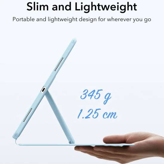 ESR - Flip Hybrid (с държач за молив) - iPad Air 4 (2020) / Air 5 (2022) / Air 11 (2024) / Air 11 (2025) - Небесно син
