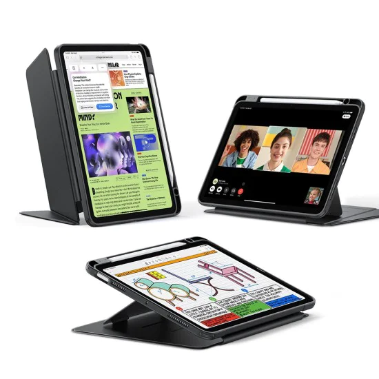 ESR - Flip Hybrid (с държач за молив) - iPad Air 4 (2020) / Air 5 (2022) / Air 11 (2024) / Air 11 (2025) - Черен
