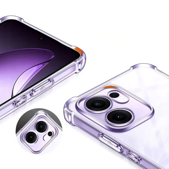 Калъф за телефон Oppo Reno13 F 4G / Reno13 F 5G / Reno13 FS 5G – Techsuit Удароустойчив прозрачен силикон – Прозрачен