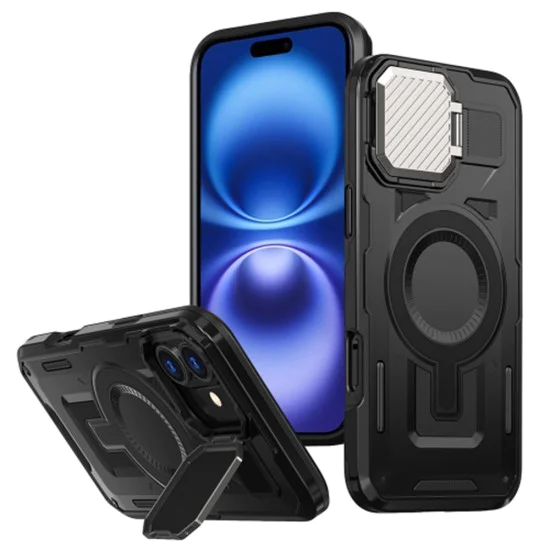 Калъф за iPhone 16 - Techsuit - CamVault MagSafe - Черен