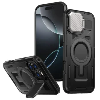 Калъф за iPhone 16 Pro - Techsuit - CamVault MagSafe - Черен